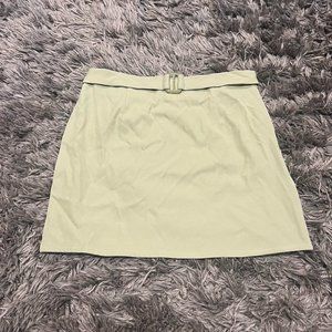Light Green Buckle Skirt